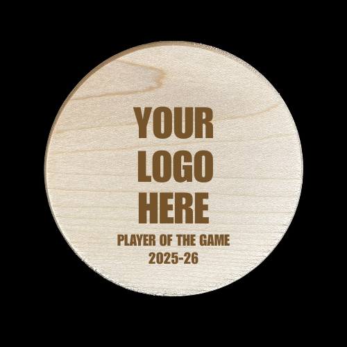 Custom Puck - Logo and  Player of the game