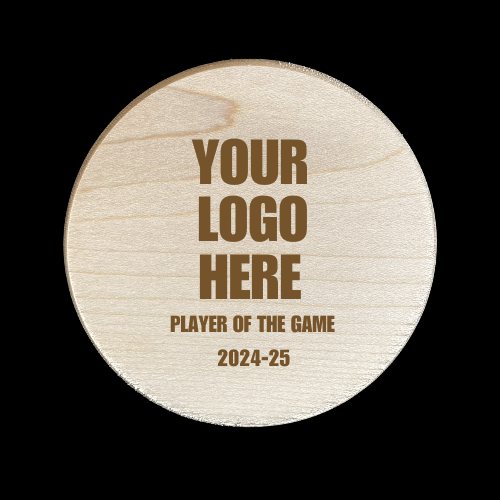 Custom Puck - Logo and  Player of the game